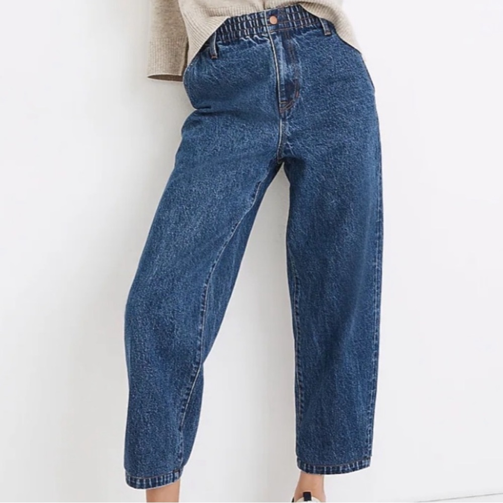 DISO : Madewell Pull on Balloon Jeans : Tencel denim edition Morningside wash
